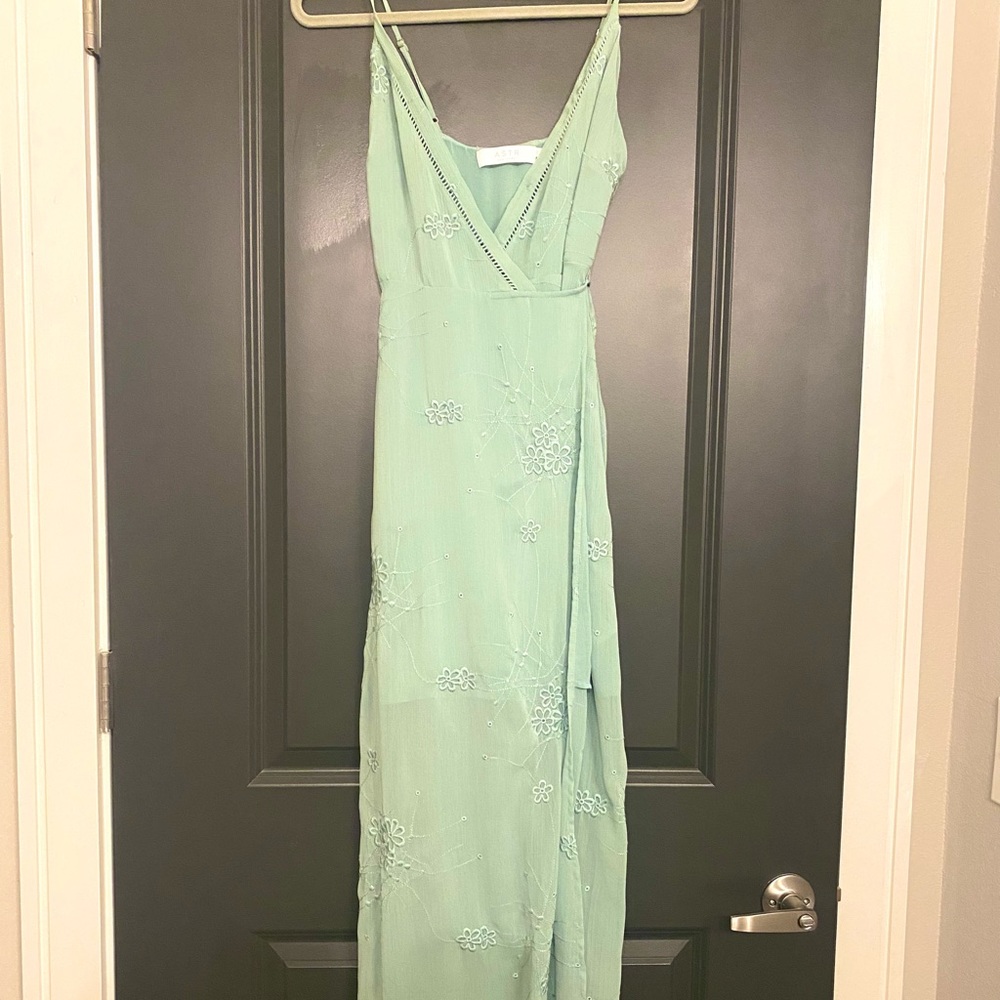Astr the Label Wrap Maxi Dress